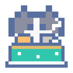 動くドットねこ!!5 茶トラ猫