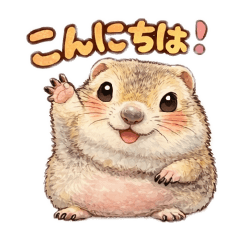 greeting of Richardson's ground squirrel