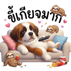 เซนต์เบอร์นาร์ด, ขี้เกียจจังเลย โฮ่งๆ!