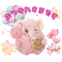 かわいい動物ぬいぐるみのスタンプ