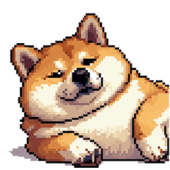 ぐーだら太っちょ柴犬 やる気ない日もある