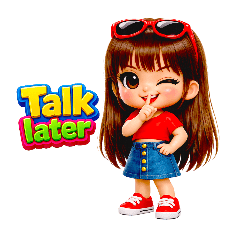 3D Chibi Girl Fun Chat Reactions