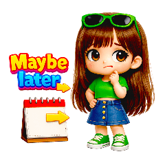 Chibi Girl 3D Fun Reaction Stickers