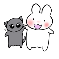 Usakichi and a Little Kitty