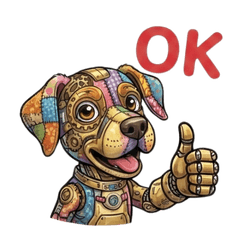 Steampunk Patchwork Dog