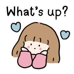 Adorable pink girl stickers