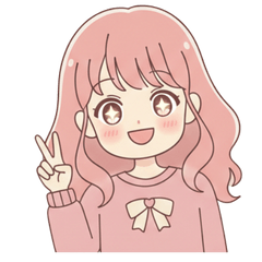 ピンキームードのふんわりスタンプ