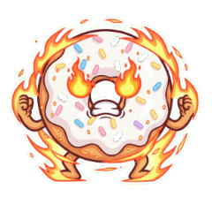 甘いクリームドーナツのハートをあなたに