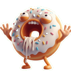 拒絕邪惡誘惑的奶油甜甜圈