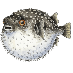 독 있는 물고기 스티커