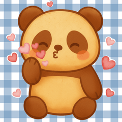 สติกเกอร์แพนด้าและสัตว์สไตล์คุกกี้