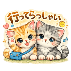 Polite Baby Hachiware Cat Stickers