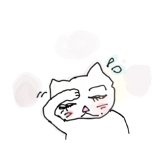 言葉を持たない　静かに生きるネコスタンプ