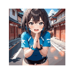 Energetic Sporty Girl Stickers