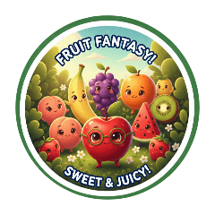 Round veggies and fruits