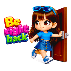 Cute Chibi Girl Daily Chat Stickers