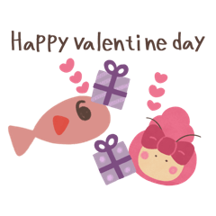 Cute MedakaStickers for Valentine Day