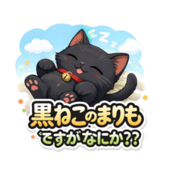 Marimo the Black Cat