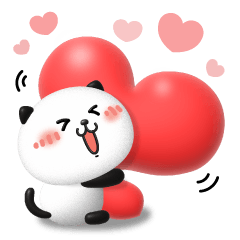 3D❤️めっちゃ好き!気持ち伝えるパンダねこ
