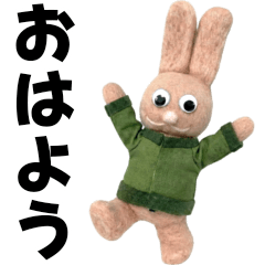 A rabbit wearing a tanker jacket