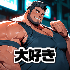 Anime Muscle Crew Stickers