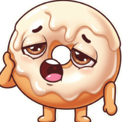 肚子餓了想吃奶油甜甜圈