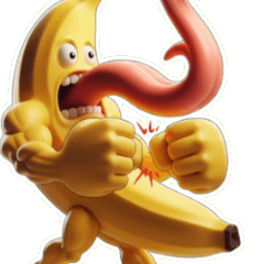 びっくりバナナの柔軟な舌 舌先で大パニッ