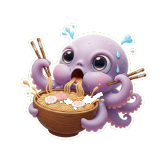 激おこ！インクを吐き出すムラサキタコ