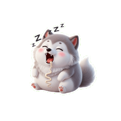 發福哈士奇 不爽嘟嘴