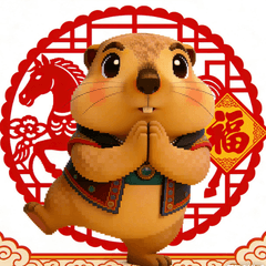 萌翻新春！土撥鼠的吉祥好運