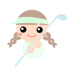 女子ゴルファーのためのスタンプ