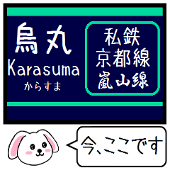 Inform station name of Kyoto line2