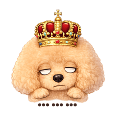 王冠プードルの変顔スタンプ