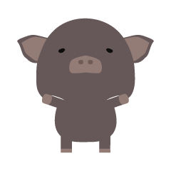 あるくろぶたさんのスタンプ。その１。