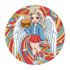 C:LINE Gyaru Angel Reactions