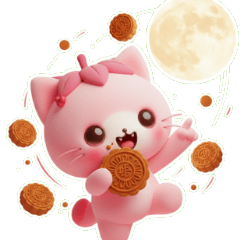 Strawberry Kitty 40 Festival Sticker