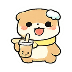 Cloud Clip Otter Otti Bubble Tea Mood