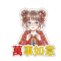 Lucky Red Hoodie Girl: CNY Blessings!