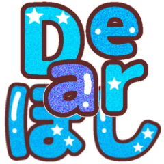 Starry sky colored Hiragana 1st.