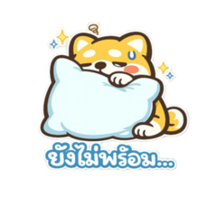 Shiba  Cute Dog Stickers Lazy