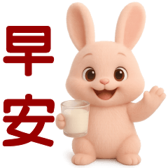 Cute Pink Rabbit-Useful Greeting Phrases