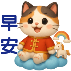 Cute Calico Cat*Useful Greeting Phrases