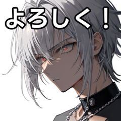 Dog tag silver hair boy