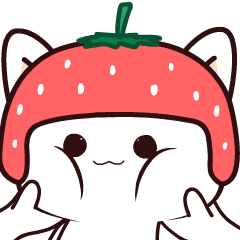 Kucing Stroberi : Animated Stickers