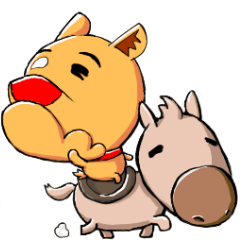 Goody & Don-Don New Year with Horse