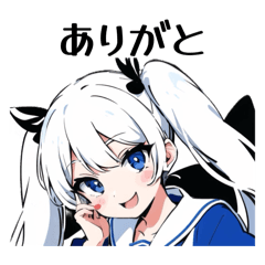 セーラー服女子の毎日使えるスタンプ