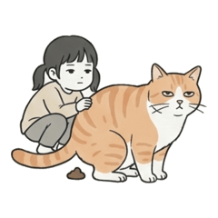 吃不婷一家的花花與大貓