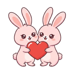 放大的粉紅眉眉兔