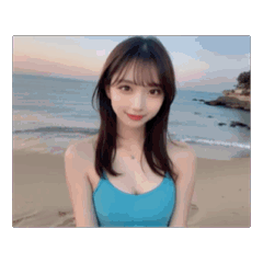 【動く】少しえっち❤️ビキニAI美女