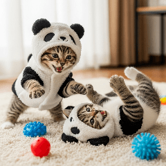 [アレンジ用]パンダ猫